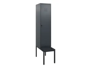 locker met bank,HxBxD 1950x400x815mm,1vak,vak B 400mm,draaigrendel - 1