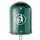 Afvalbak van staalplaat met asbak 45 liter ovale opening open mosgroen