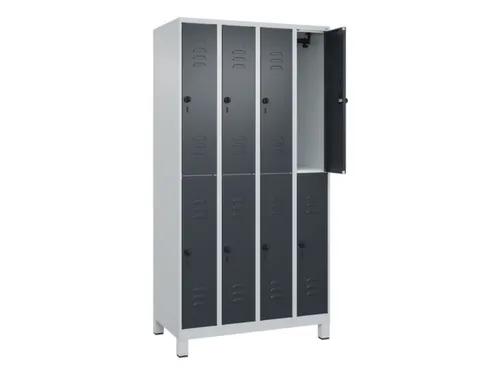 dubbeldekse locker,HxBxD 1950x1000x500mm,4x2vak.,vak B 250mm