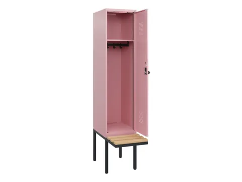 locker met bank,HxBxD 1950x400x815mm,1vak,vak B 400mm,draaigrendel