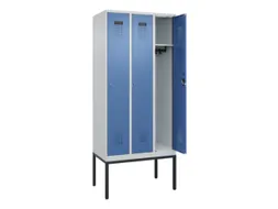 locker,HxBxD 2120x900x500mm,3vak,vak B 300mm,cil.-slot,voetonderstel