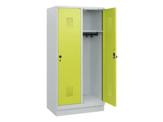 schoollocker,HxBxD 1630x800x500mm,2vak,vak B 400mm,draaigrendel,sokkel - 1