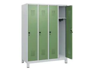 schoollocker,HxBxD 1630x1200x500mm,4vak,vak B 300mm,draaigrendel - 1