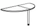 table de rallonge,haut. régl.,HxlxP 650-850x1600x800mm,panneau blanc