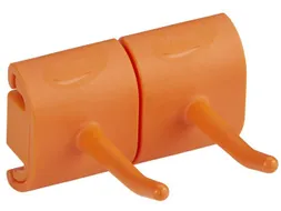 Vikan Hygiene Dubbele Haak voor Hi-Flex Wandhouder Oranje
