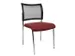 Siège visiteur Assise tissu bordeaux Dossier maille Noir