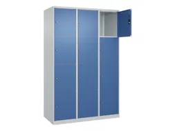 lockerkast,HxBxD 1850x1200x500mm,3x4vakken,vak B 400mm,cil.-slot