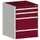 ladekast HxBxD 800x650x650mm 4laden romp RAL7035 front RAL3004