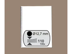 Draadrug GBC 12.5mm 34-rings A4 zwart 100stuks