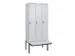 locker voor scheiding van kleding,HxBxD 2120x900x815mm,3vak