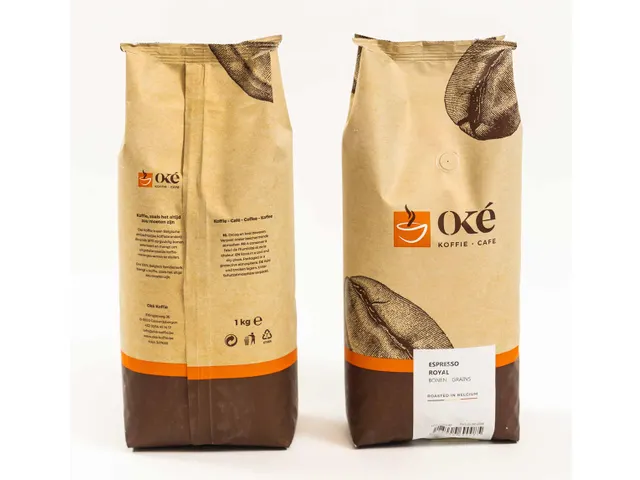 Oké café en grains, paquet de 1 kg, Espresso Royal