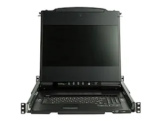 17 inch LCD KVM Console 1U Rackmount DVI VGA USB QWERTY - 2