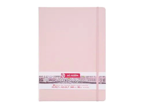 Schetsboek Talens Art Creation 80 witte vellen 140gr 210x300mm roze