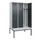 locker met bank,voor scheiding van kleding,HxBxD 2120x1200x815mm,3vak