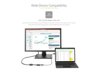 USB C naar VGA Adapter 1080p USB Type-C naar VGA Adapter Dongle - 6
