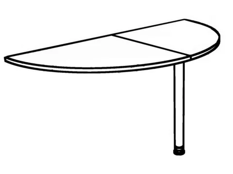 aanbouwtafel,i.h.v.,HxBxD 650-850x1600x800mm,blad wit