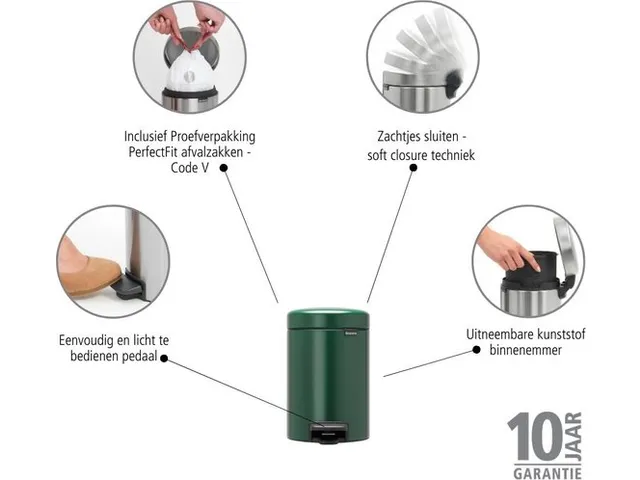 Pedaalemmer NewIcon 3 Liter Groen