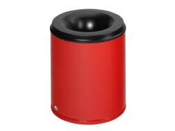 prullenmand zelfblussend 80 liter HxØ 560x465mm kop zwart rood