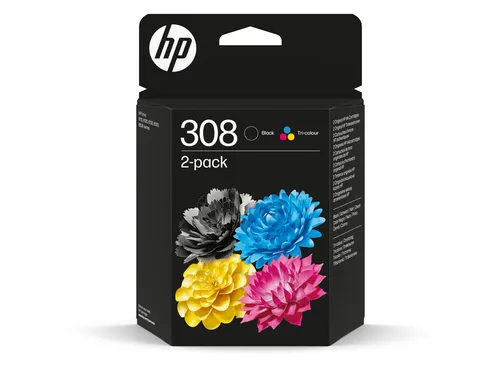 HP 308 Inktcartridges Zwart + 3 Kleuren Multipack