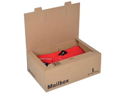 Verzenddoos 395x250x140mm Bruin