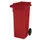 Vuilcontainer PE 80 liter HxBxD 930x448x530mm met wielen rood