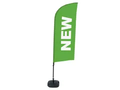 Promotievlag Alu Wind complete set "NEW" Groen ECO printmateriaal
