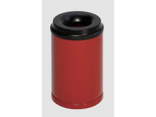prullenmand zelfblussend 15 liter HxØ 370x250mm kop zwart rood