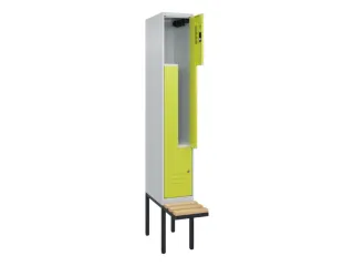 Z-garderobekast,HxBxD 2120x300x815mm,2vak,vak B 300mm,cil.-slot - 2