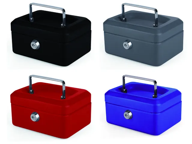 Geldkist Quantore 150x115x80mm blauw