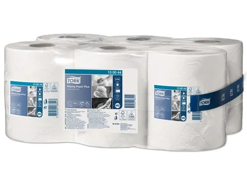 Poetspapier Tork M2 Plus Premium 2-laags 125m wit 130044