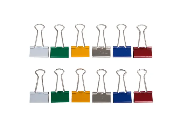 Papierklem Foldback mauly Assorti 214 25mm 12 Stuks