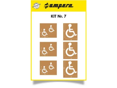 Sjablonenset,Rolstoelrijder,V. Vloermarkeerapparaat,Speciaal Karton