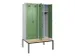 locker met bank,voor scheiding van kleding,HxBxD 2120x1200x815mm,4vak