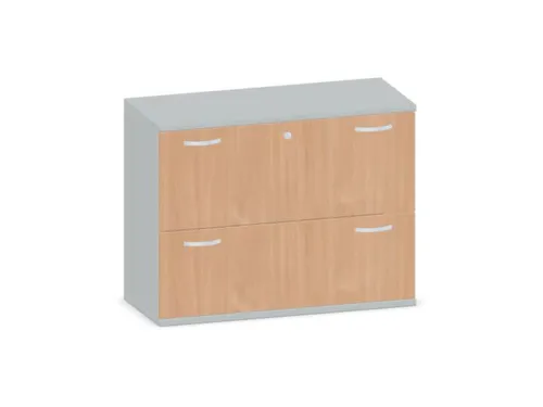 hangmappenkast 770x1000x430mm 2hangmappenframes Lichtgrijs+ Beuken