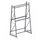 magazijnrek voor profielen,grondveld,tweezijdig,HxBxD 2500x1400x800mm