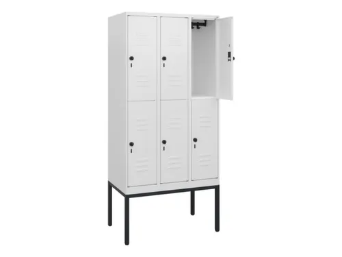 dubbeldekse locker,HxBxD 1950x900x500mm,3x2vak.,vak B 300mm