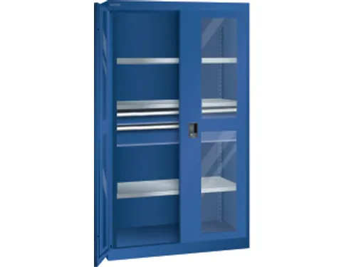 zwaarlastkast met openslaande deuren,HxBxD 1950x1100x641mm,lak RAL5010