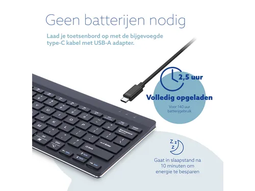 Toetsenbord R-Go Ergonomisch Compact Break QWERTY zwart