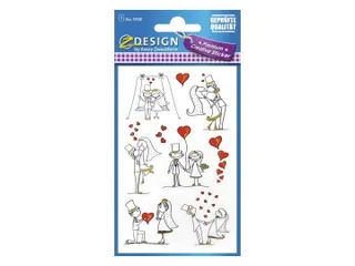 Papieretiket Z-design Creative pakje a 1 vel bruidspaar - 3