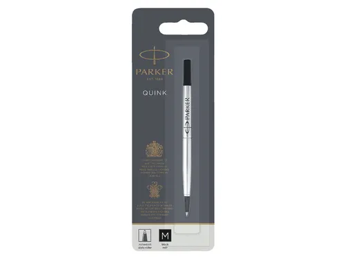 Rollerpenvulling Parker Quink medium zwart blister à 1 stuk