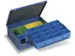 Assortimentskoffer Plaatstaal 22boxen Polystyrol 133x340x240mm Ral5007