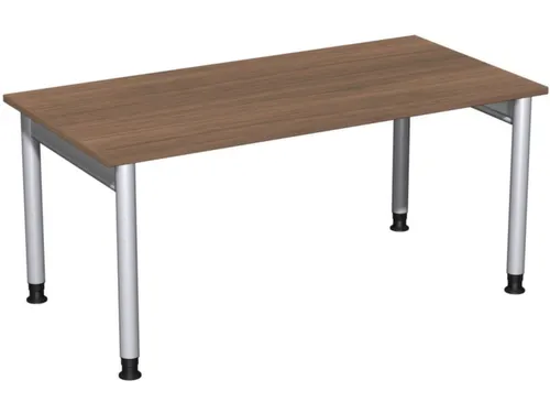 In hoogte verstelbaar bureau,HxBxD 680-820x1600x800mm,blad notenboom