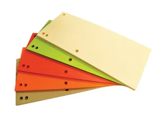 Verdeelstroken karton 1/3A4 235x105mm assorti 100 Stuks - 1