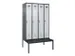 locker met bank,voor scheiding van kleding,HxBxD 2120x1200x815mm,4vak
