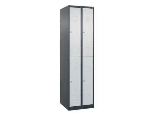 dubbeldekse locker,HxBxD 1850x500x500mm,2x2vak.,vak B 250mm