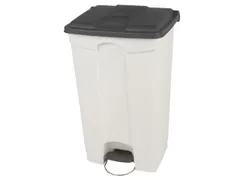 pedaalemmer,1x90l,HxBxD 820x500x412mm,romp PP wit,deksel PP grijs