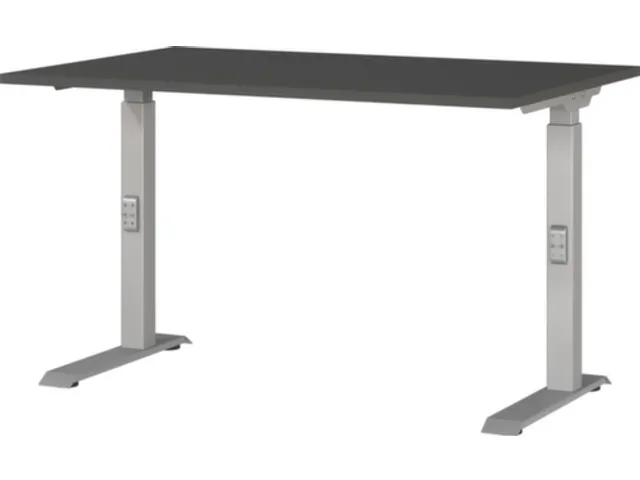 In hoogte verstelbaar bureau,HxBxD 680-910x1200x800mm,blad grafiet