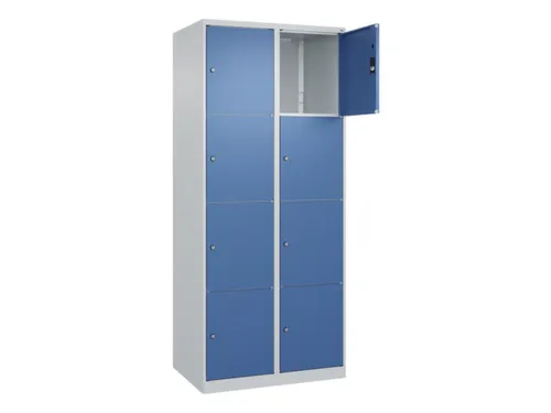lockerkast,HxBxD 1850x800x500mm,2x4vakken,vak B 400mm,cil.-slot