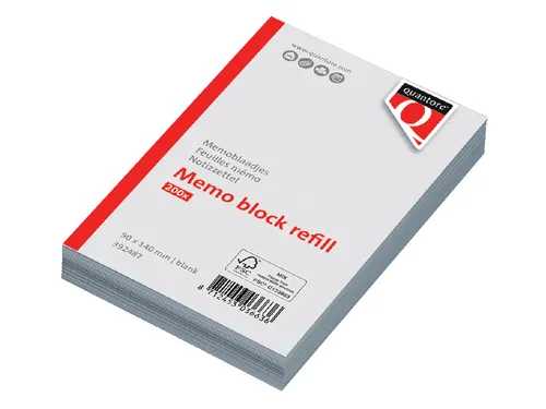 Memoblaadjes Quantore losbladig wit 140x90x20mm 200vel