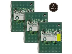 Collegeblok Pukka Pad Jotta Recycled A4 lijn 4-gaats 110pag 80gr groen